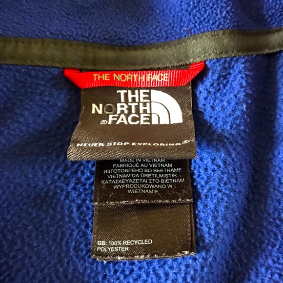 The North Face Fleece 1/4 Zip - Blue and Grey - Picture 3 of 4